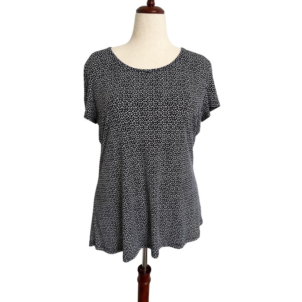 Van Heusen Short Sleeve Tunic Length Blouse XL